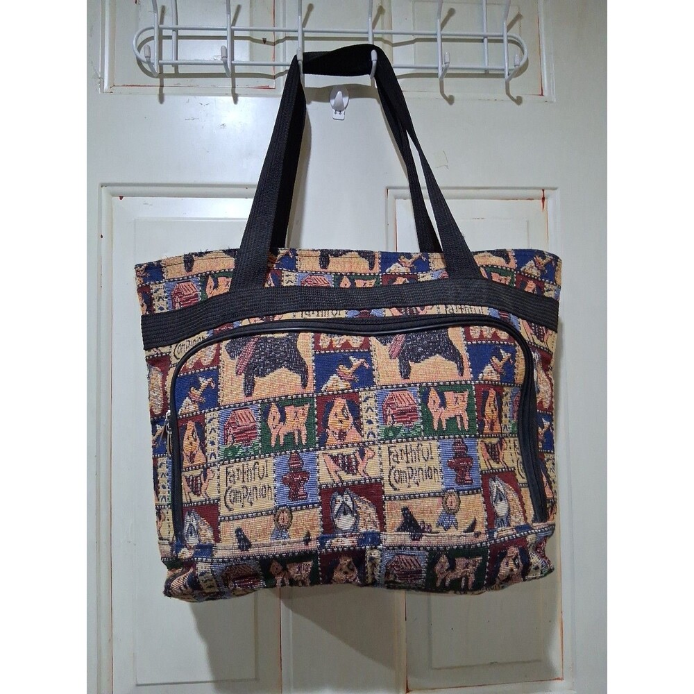 Womens Tapestry Rug Bag Canine Faithful Companion Dog  Women's Handbag Tote